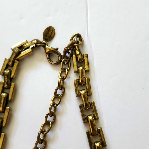 Statement Vintage Inspired Necklace Gold Large Crystal Sparkle Pendant EUC - Picture 4 of 7